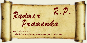 Radmir Pramenko vizit kartica